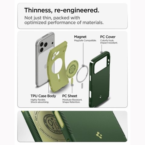 Spigen Nano Pop Mag MagSafe - Etui do iPhone 18 Pro / 17 Pro (Avo Green)