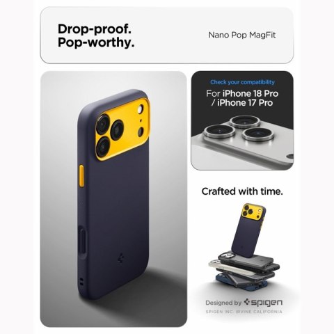 Spigen Nano Pop Mag MagSafe - Etui do iPhone 18 Pro Max / 17 Pro Max (Blueberry Navy)