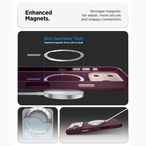 Spigen Nano Pop Mag MagSafe - Etui do iPhone 18 Pro Max / 17 Pro Max (Burgundy Bean)