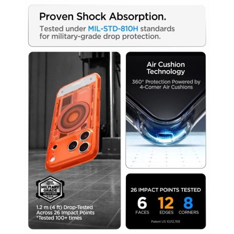 Spigen Ultra Hybrid Mag MagSafe - Etui do iPhone 18 Pro Max / 17 Pro Max (C-One Tangerine)