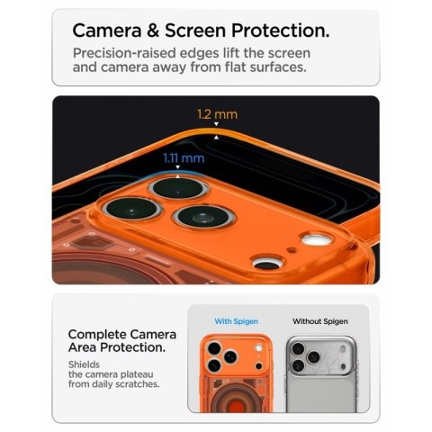 Spigen Ultra Hybrid Mag MagSafe - Etui do iPhone 18 Pro Max / 17 Pro Max (C-One Tangerine)