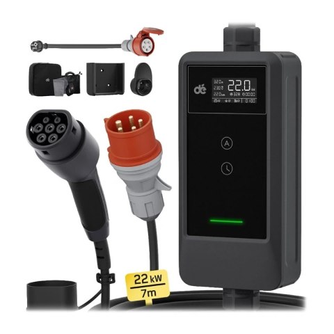 Ładowarka EV przenośna dé 22kW z etui, 7m