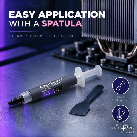 Qoltec Profesjonalna pasta termoprzewodząca 17.3 W/m-K | 2g | Szara