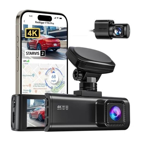 Wideorejestrator REDTIGER F7N Pro WiFi 4K + 1080p