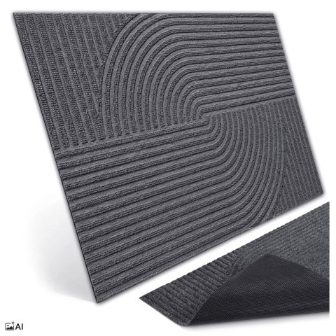 Wycieraczka do butów wejściowa pod drzwi 50x80 cm Ankara szara