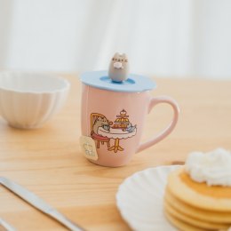Pusheen - Kubek ceramiczny z silikonową pokrywką i figurką 3D 350 ml