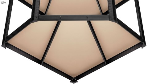 Regał magazynowy narożny 5 poziomów 875 kg 180x70x40 cm czarny
