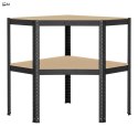 Regał magazynowy narożny 5 poziomów 875 kg 180x70x40 cm czarny