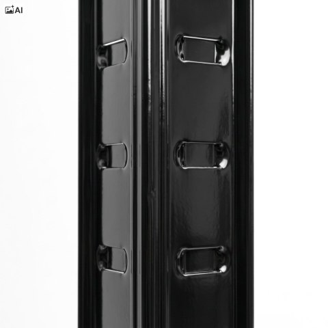 Regał magazynowy narożny 5 poziomów 875 kg 180x70x40 cm czarny