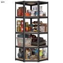 Regał magazynowy narożny 5 poziomów 875 kg 180x70x40 cm czarny