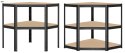 Regał magazynowy narożny 5 poziomów 875 kg 180x70x40 cm czarny