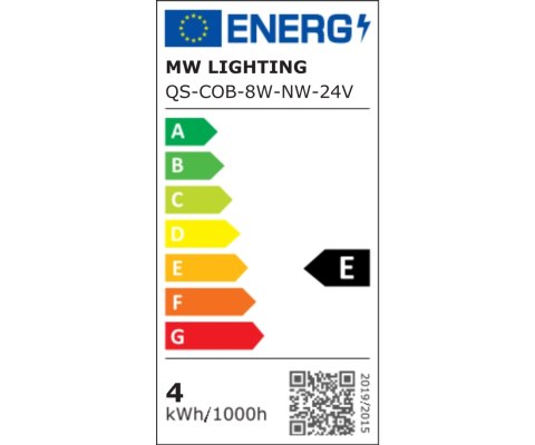TAŚMA LED LED-COB-24V/8W-NW/5M-ECO - 4000 K MW Lighting