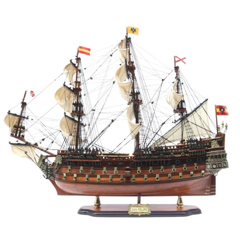Wielki Model Żaglowca Okrętu San Felipe 80cm - SF8