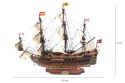 Wielki Model Żaglowca Okrętu San Felipe 80cm - SF8