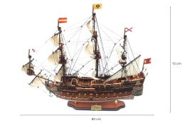 Wielki Model Żaglowca Okrętu San Felipe 80cm - SF8