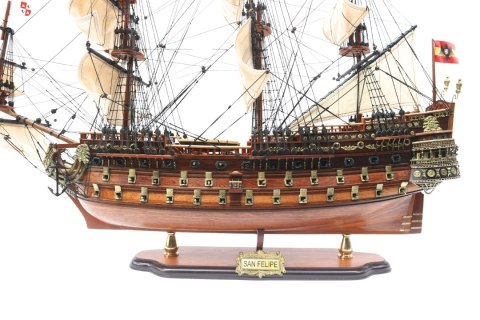 Wielki Model Żaglowca Okrętu San Felipe 80cm - SF8
