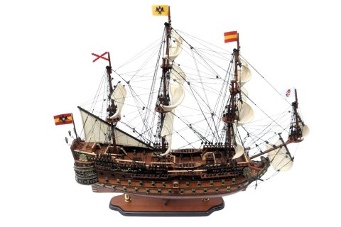 Wielki Model Żaglowca Okrętu San Felipe 80cm - SF8