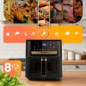 Frytkownica beztłuszczowa Air fryer + papier do pieczenia Berdsen BD-655 czarna