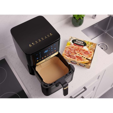 Frytkownica beztłuszczowa Air fryer + papier do pieczenia Berdsen BD-655 czarna