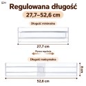 Zestaw 4 przegród plastikowych do szuflady Gilbert - przezroczysty