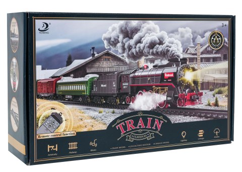 Kolejka Retro z funkcją Dymu, Dźwięku i Świateł 185x113 cm
