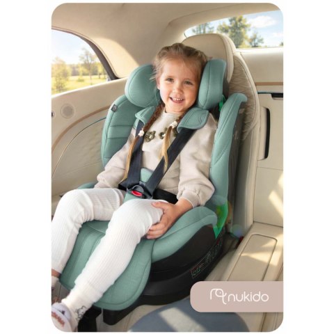 Fotelik samochodowy obrotowy z nogą Nukido Shelly 0-12 lat I-Size ISOFIX