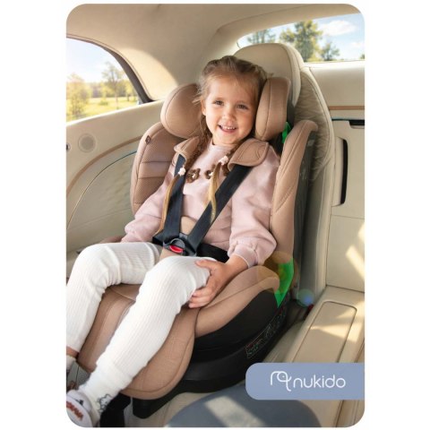 Fotelik samochodowy obrotowy z nogą Nukido Shelly 0-12 lat I-Size ISOFIX