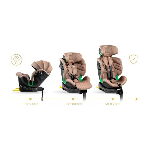 Fotelik samochodowy obrotowy z nogą Nukido Shelly 0-12 lat I-Size ISOFIX