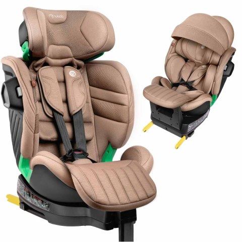 Fotelik samochodowy obrotowy z nogą Nukido Shelly 0-12 lat I-Size ISOFIX