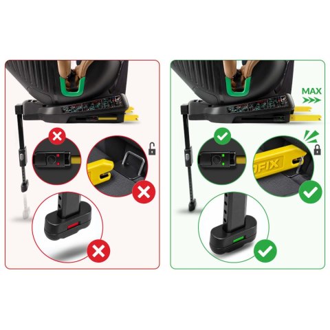 Fotelik samochodowy obrotowy z nogą Nukido Shelly 0-12 lat I-Size ISOFIX