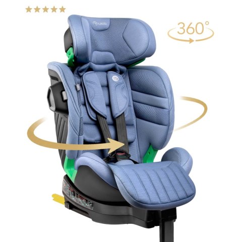 Fotelik samochodowy obrotowy z nogą Nukido Shelly 0-12 lat I-Size ISOFIX