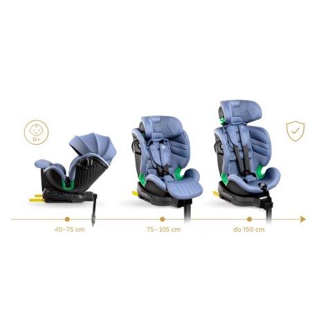 Fotelik samochodowy obrotowy z nogą Nukido Shelly 0-12 lat I-Size ISOFIX
