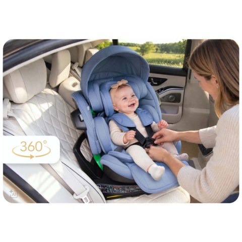 Fotelik samochodowy obrotowy z nogą Nukido Shelly 0-12 lat I-Size ISOFIX