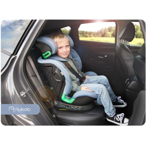 Fotelik samochodowy obrotowy z nogą Nukido Shelly 0-12 lat I-Size ISOFIX