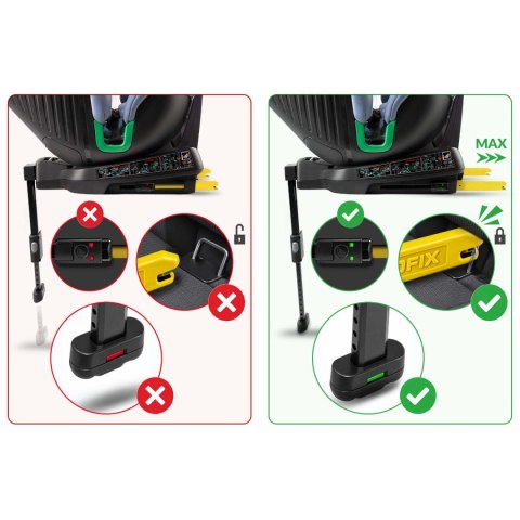 Fotelik samochodowy obrotowy z nogą Nukido Shelly 0-12 lat I-Size ISOFIX