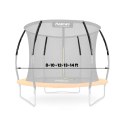 Słupek górny do trampoliny typu C 8-14 ft czarny Neo-Sport