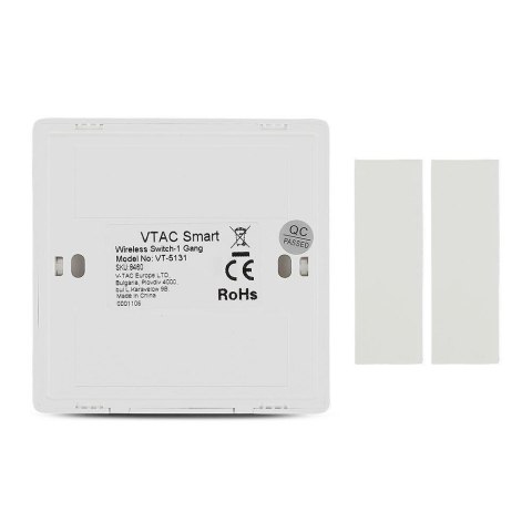 Przełącznik bezprzewodowy podwójny IP54 do SKU 8458 8459 V-TAC VT-5132