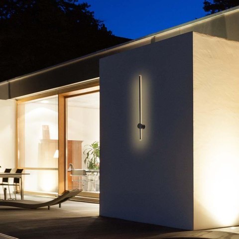 Oprawa ścienna elewacyjna LED V-TAC 12W IP65 czarna 63cm VT-11112 4000K 1590lm