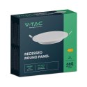 Panel LED V-TAC wpuszczany premium downlight 6W okrągły fi120 VT-61006 4000K 660lm