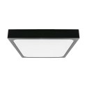 Plafon V-TAC 30W LED Kwadrat IP44 Czujnik Ruchu Mikrofalowy 42x42cm Czarny VT-8630SB-SQ 4000K 3000lm
