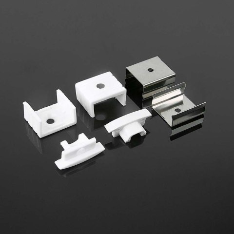 Profil aluminiowy anodowany wpuszczany cienkościenny V-TAC 2mb klosz mleczny VT-8106