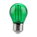 Żarówka LED V-TAC 2W filament E27 kulka G45 kolor VT-2132 Kolor Zielony 60lm
