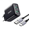 Ładowarka sieciowa UGREEN CD161 18W 2xUSB-A EU (czarna)