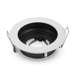 Oczko V-TAC aluminiowe GU10 okrągłe białe/czarne VT-781RD-WH