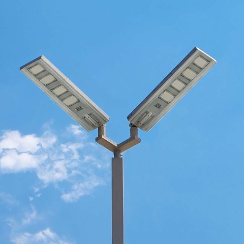 Naświetlacz oprawa uliczna LED solarna V-TAC 50W czujnik ruchu pilot VT-40401ST 6500K 4300lm