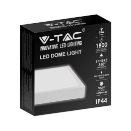 Plafon V-TAC 30W LED Kwadrat IP44 Czujnik Ruchu Mikrofalowy 42x42cm Biały VT-8630SW-SQ 4000K 3000lm