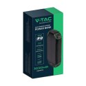 Power bank V-TAC 30000mAh czarny solarny ładowanie bezprzewodowe szybki 20W 2xUSB V-TAC VT-33333