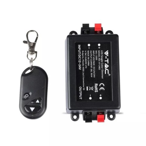 Sterownik ściemniacz taśm LED jednokolorowych RF radiowy V-TAC 12V/96W 24V/192W 8A VT-4083