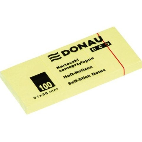 Karteczki Donau Eco 38x51mm żółte (3x100)