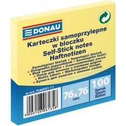 Karteczki Donau 76x76mm żółte (100)